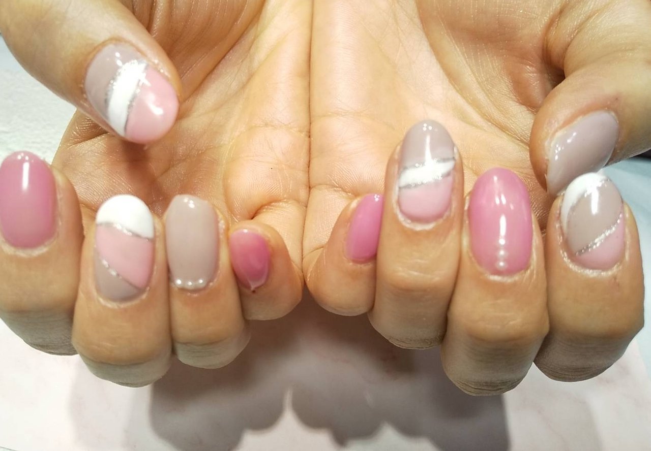 秋 ワンカラー プッチ ホワイト ピンク S Nailのネイルデザイン No ネイルブック