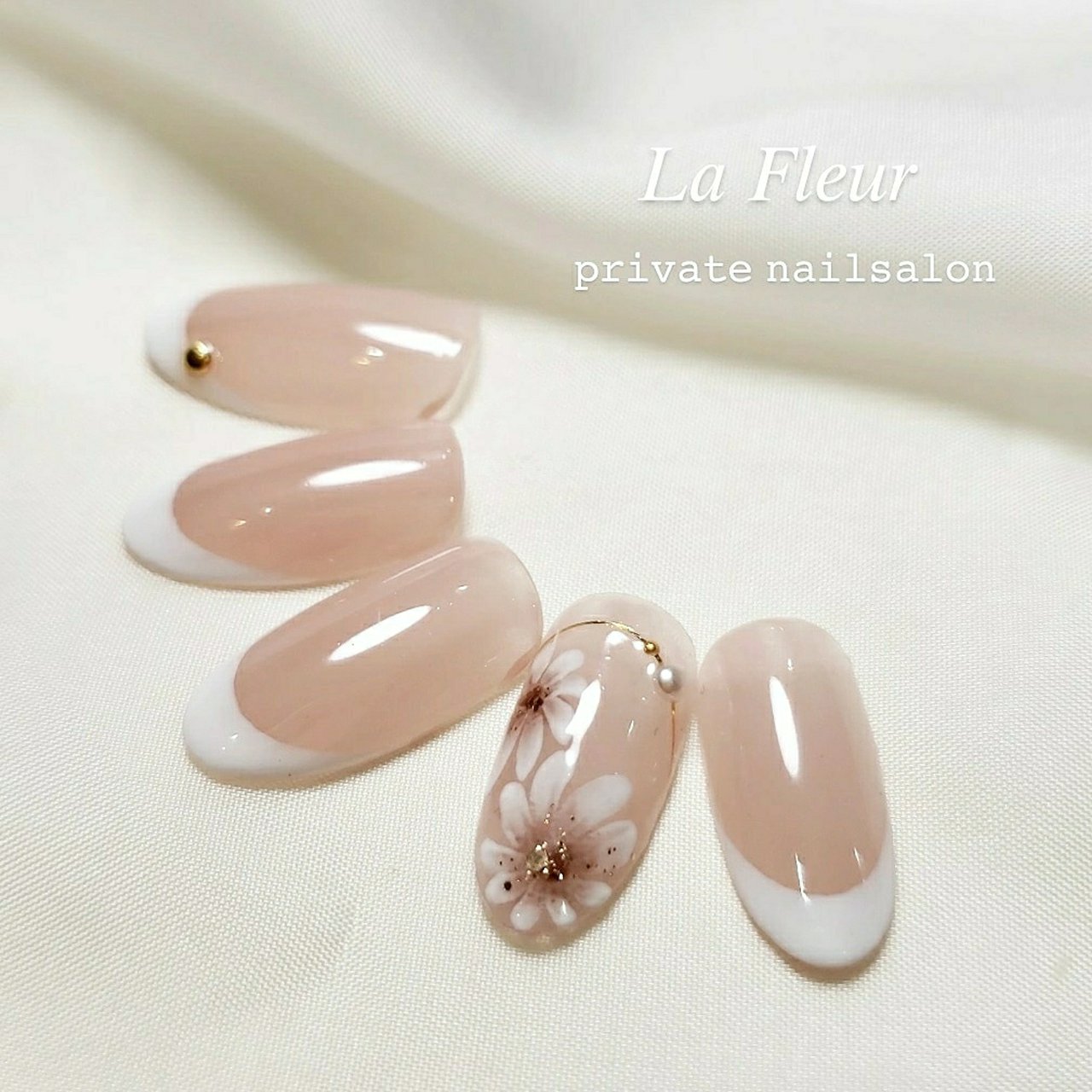 オールシーズン 入学式 ブライダル デート フレンチ 松戸市高塚 La Fleur ラフルール Private Nailsalonのネイル デザイン No ネイルブック