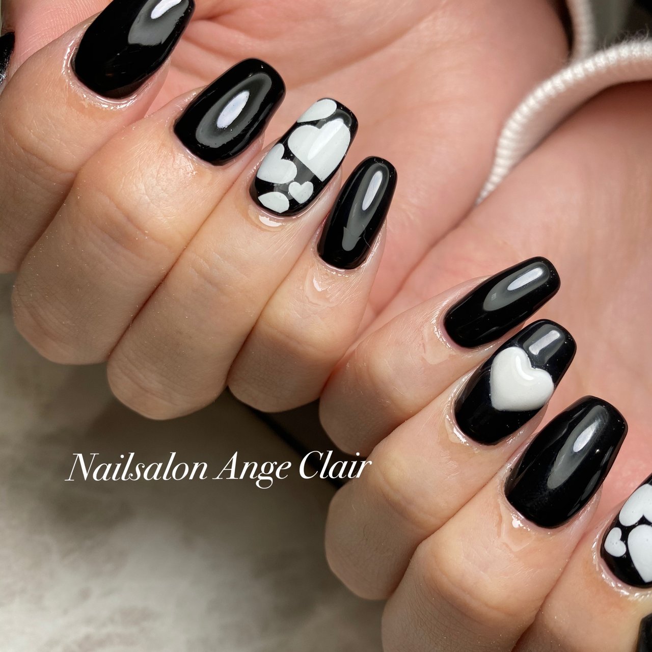 オールシーズン ハンド シンプル ハート 3d Nailsalon Angeclair 伊藤亜美花のネイルデザイン No ネイル ブック