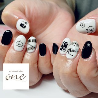 白黒ネイルのネイルデザイン ネイルブック