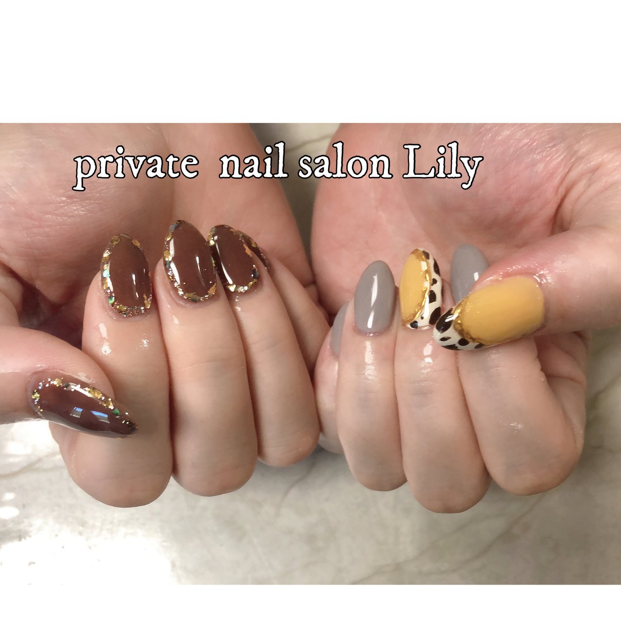 ネイル オーダー 秋/冬/ハンド/変形フレンチ/ラメ - aya_4158のネイルデザイン[No