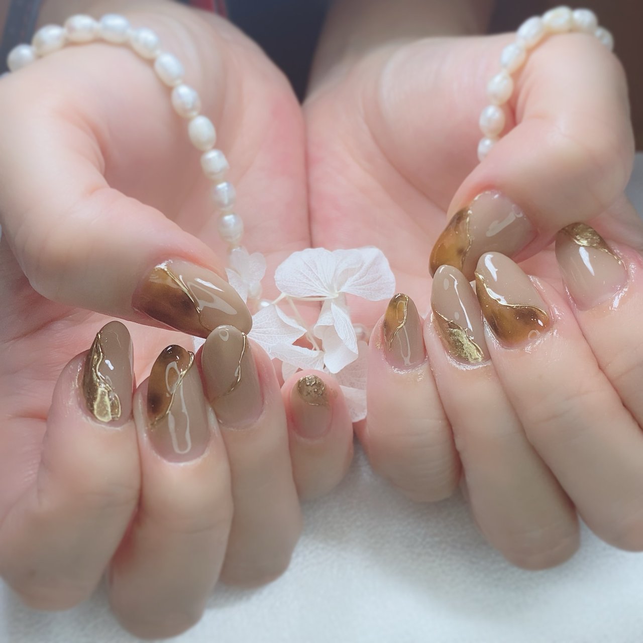 べっ甲 Nailandbeautyアンドネイルアンドビューティーのネイルデザイン No ネイルブック