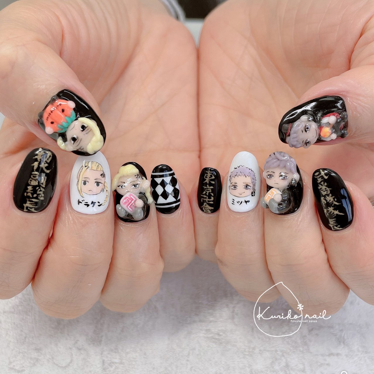 オールシーズン ハンド 痛ネイル 3d ホワイト Kuriko Nailのネイルデザイン No ネイルブック