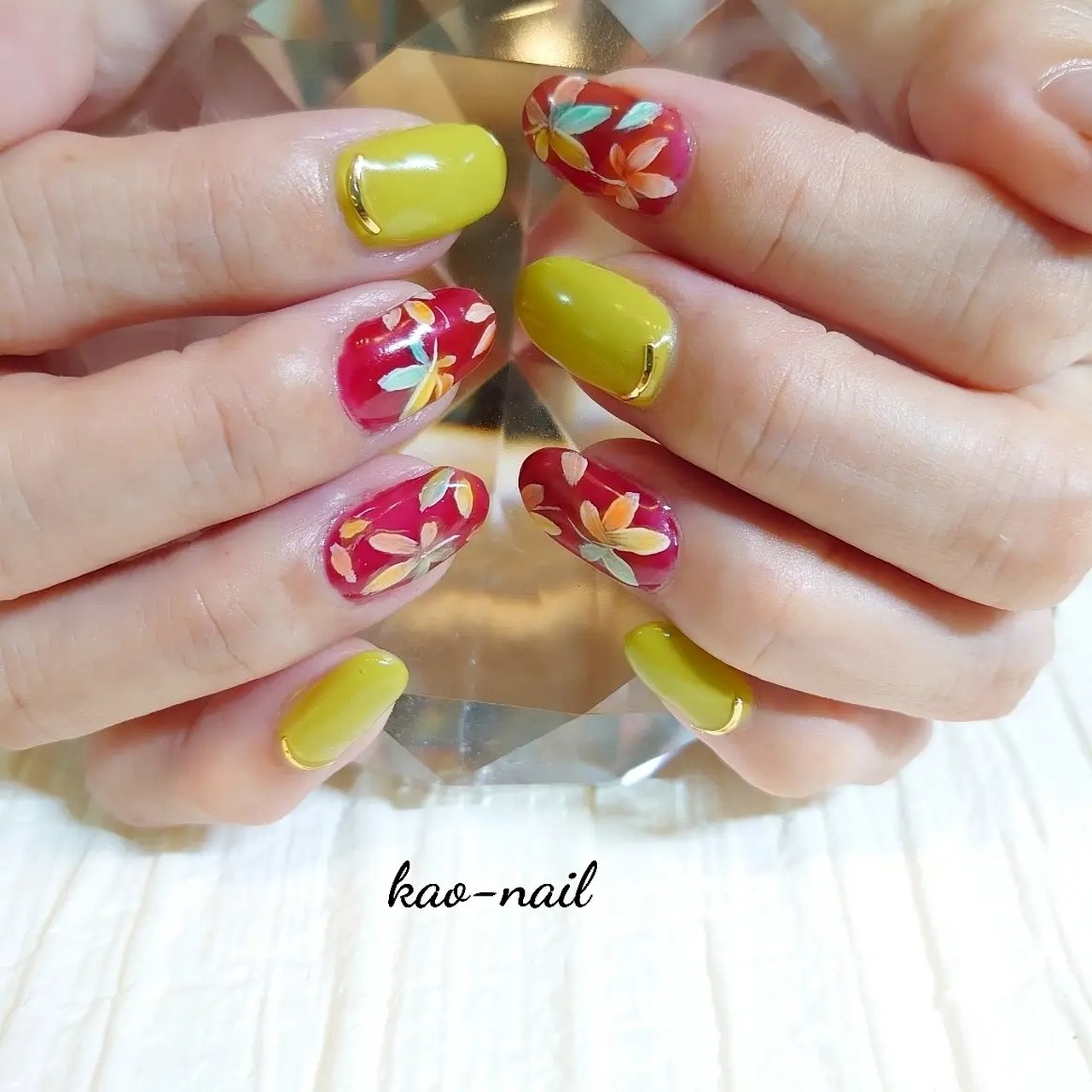 秋 オフィス ハンド ワンカラー フルーツ Kao Nailのネイルデザイン No ネイルブック