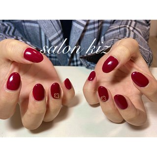 ボルドー ワインレッドのネイルデザイン ネイルブック