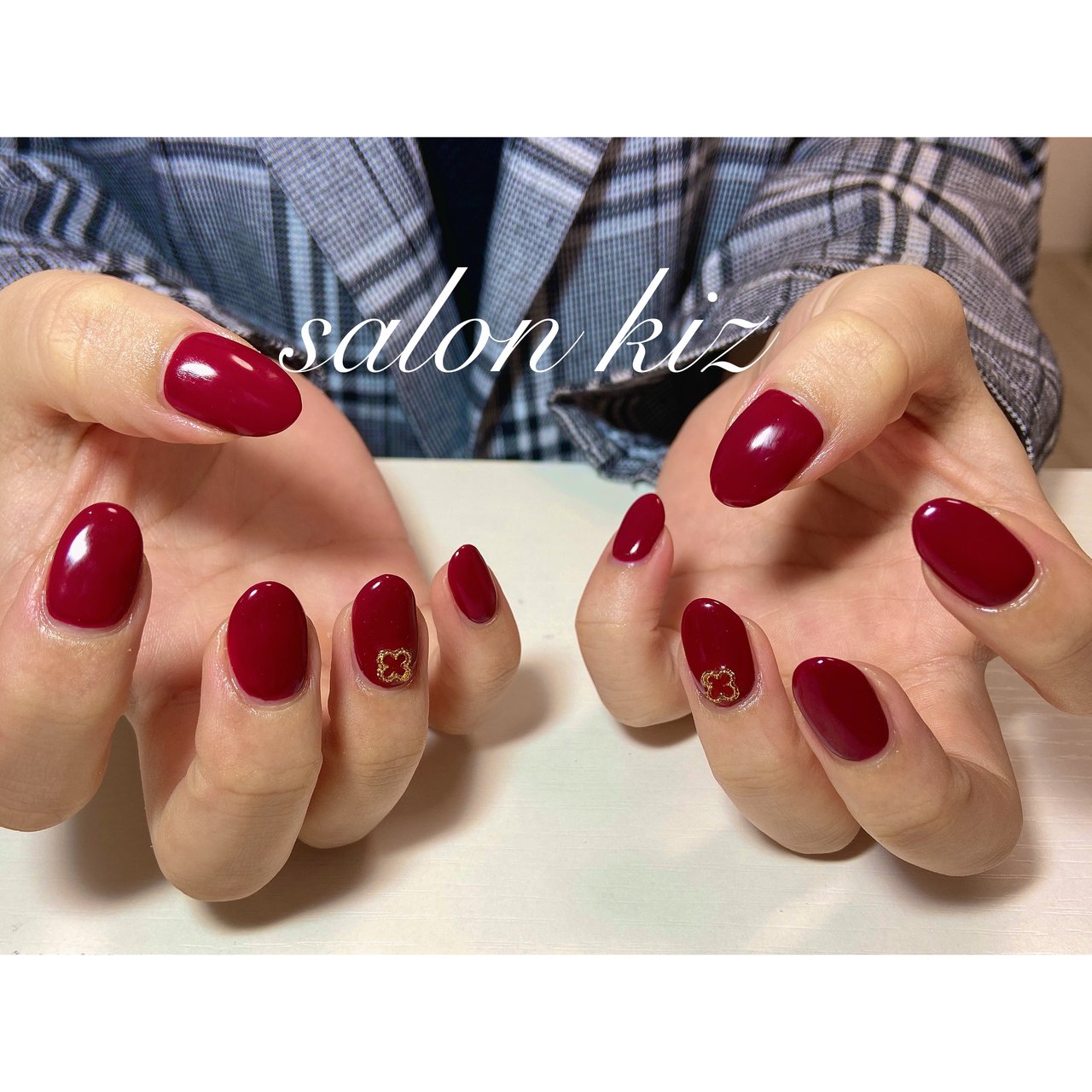 レッド ボルドー Salon Kiz のネイルデザイン No ネイルブック