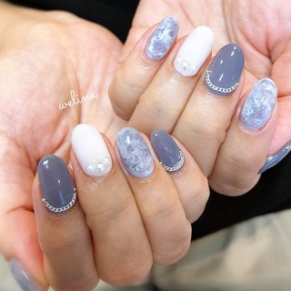 おすすめ順 秋 グレー Welina Nail Mのネイルデザイン ネイルブック