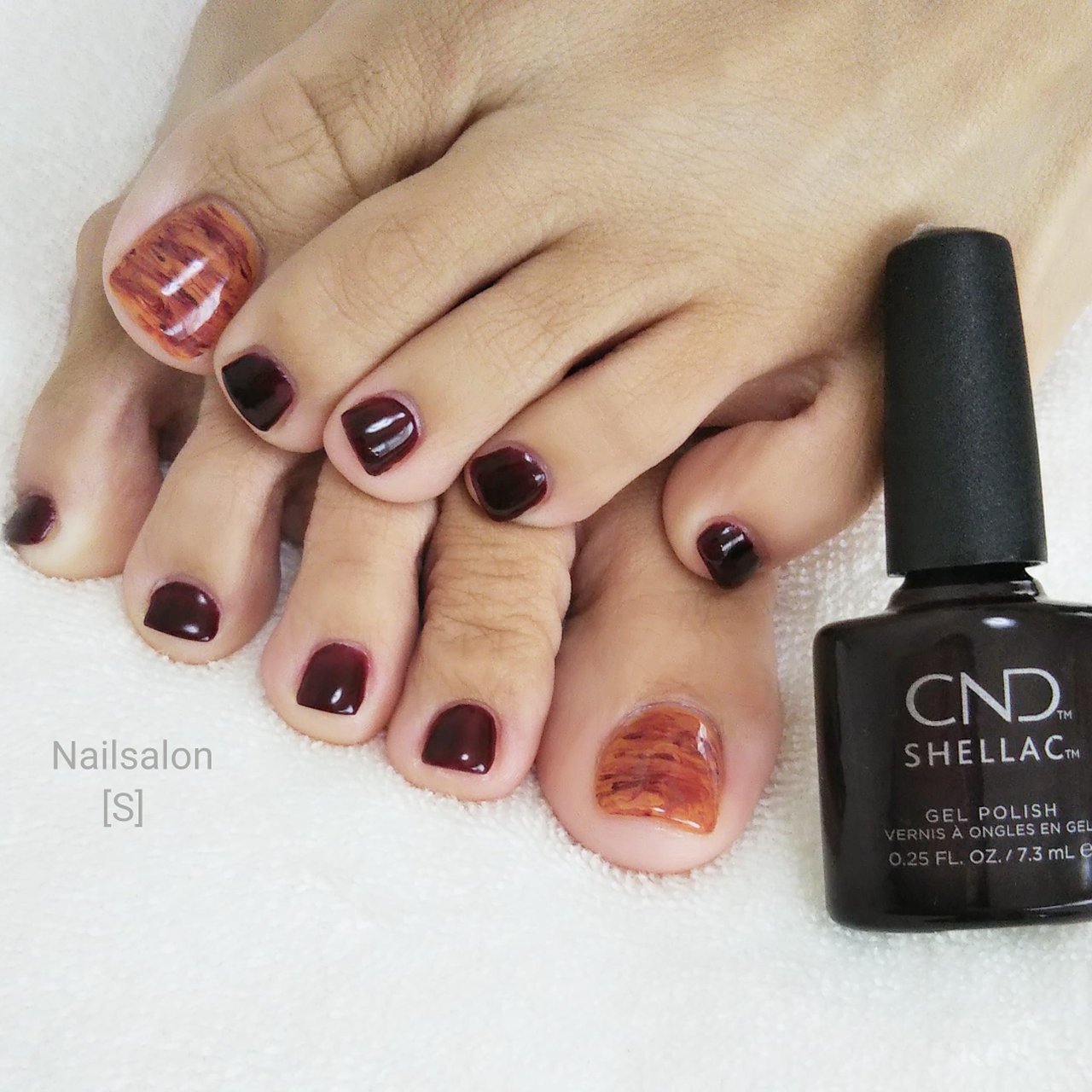 秋 オールシーズン フット シンプル ワンカラー シェラックネイル専門店 S のネイルデザイン No ネイルブック