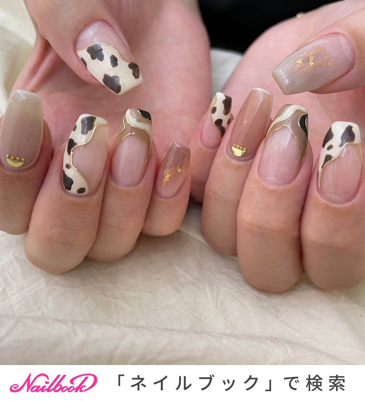 ホログラム/プッチ/グレージュのネイルデザイン｜ネイルブック