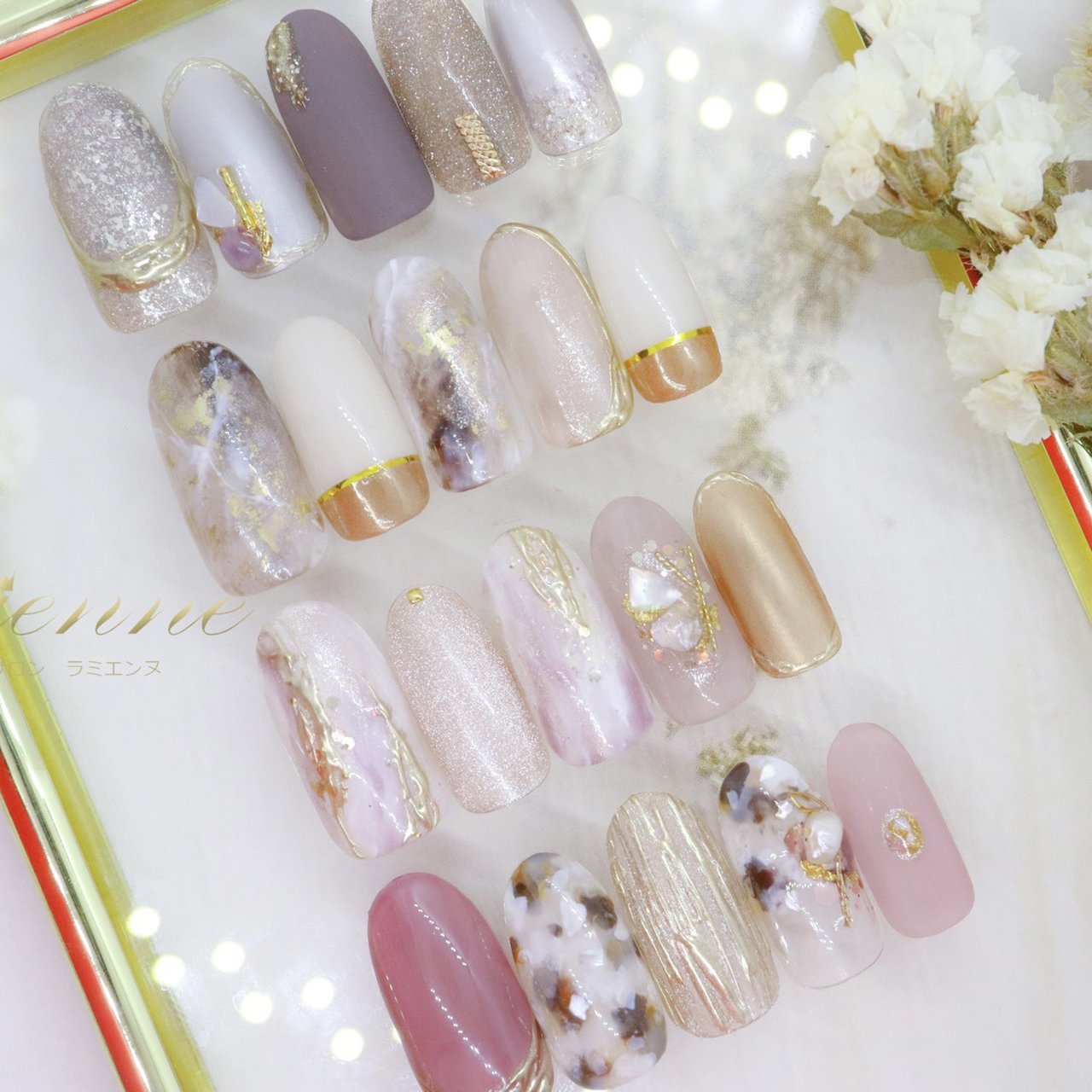 秋 ハンド ニュアンス べっ甲 マグネット 新宿三丁目ネイルサロンラミエンヌ 鈴木かおりのネイルデザイン No ネイルブック