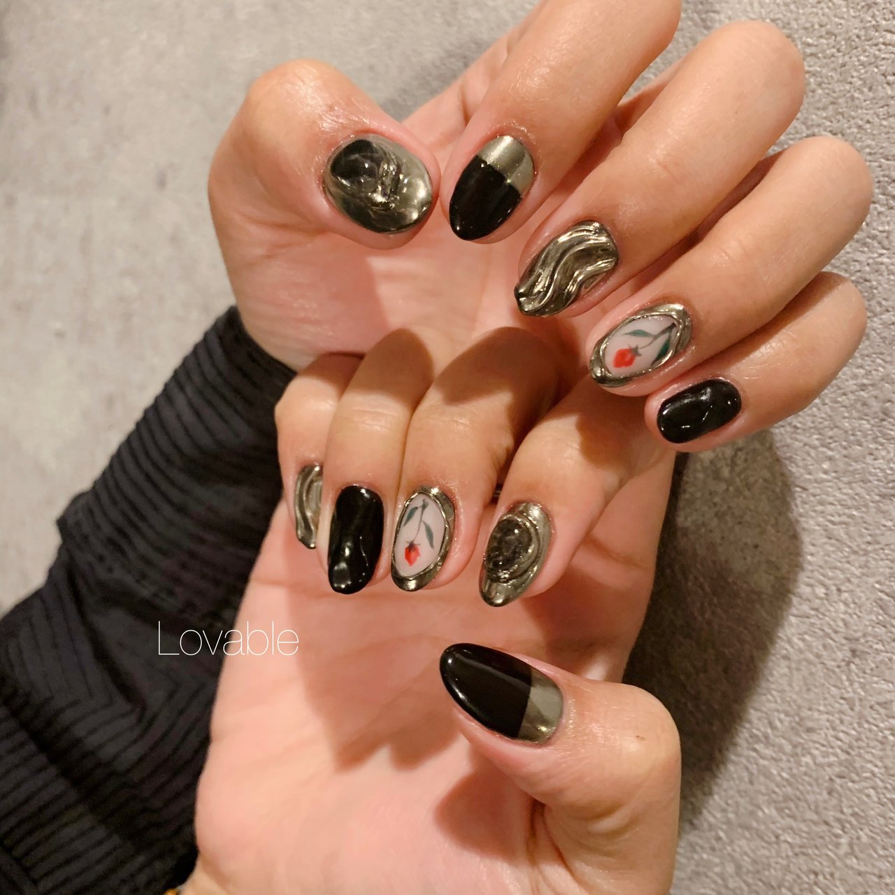 秋 冬 ライブ ハロウィン ハンド Lovableのネイルデザイン No ネイルブック