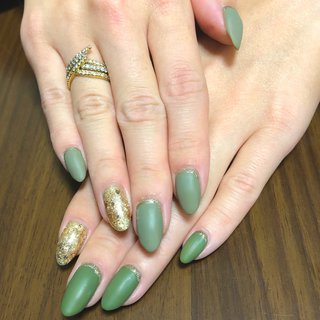 人気順 マイルドカーキのネイルデザイン ネイルブック