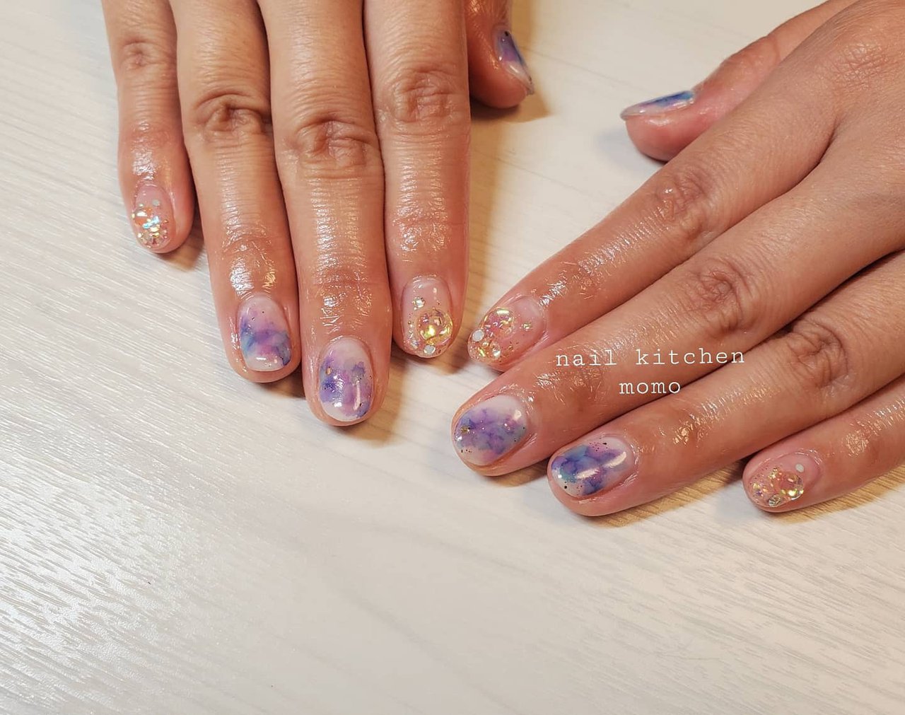 夏 冬 梅雨 パーティー ハンド Nail Kitchen Momo Hal のネイルデザイン No ネイルブック