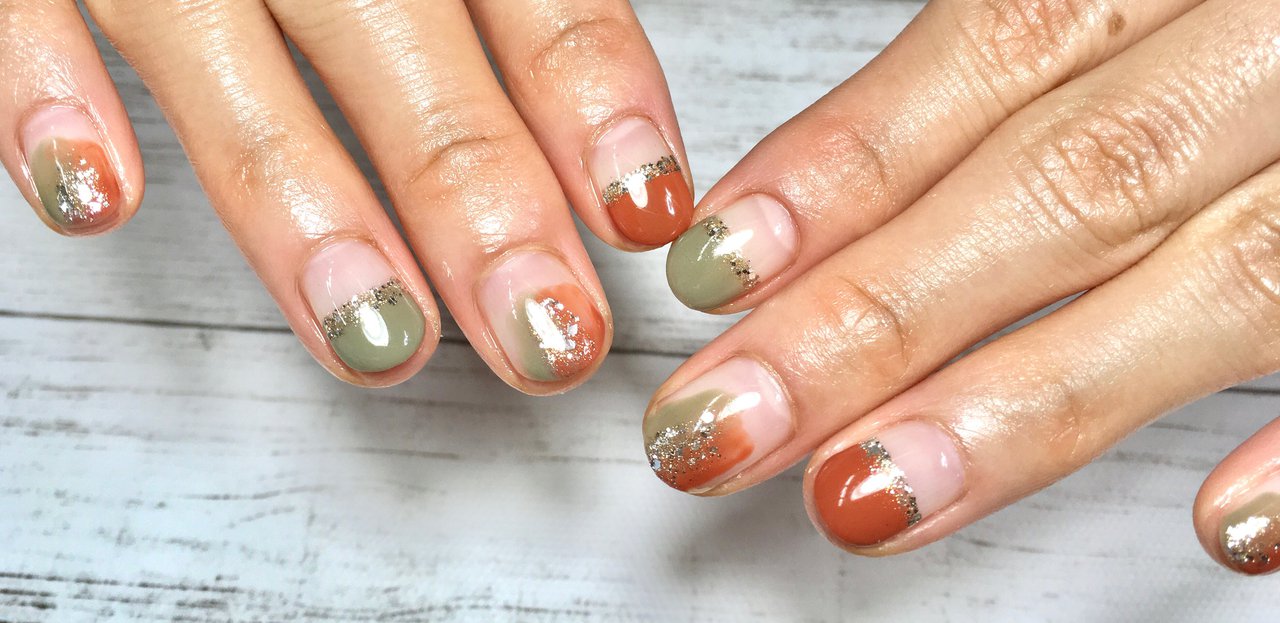 秋 冬 ハロウィン オフィス ハンド Nail Paletteのネイルデザイン No ネイルブック