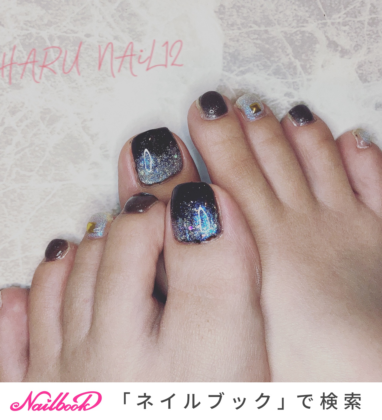 秋 冬 フット シンプル グラデーション Haru Nail12のネイルデザイン No ネイルブック