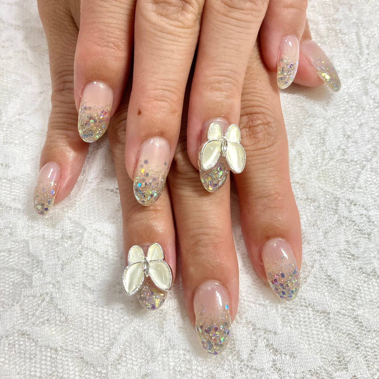 ハンド グラデーション シルバー Moco Nailのネイルデザイン No ネイルブック