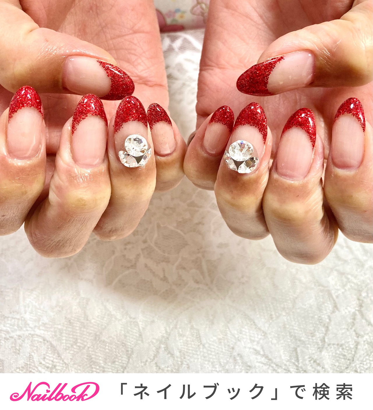 新品　ripinail リピネイル　フレンチ✖️ビジュー 新品 ripinail リピネイル フレンチ✖️ビジュー 新品 ripinail