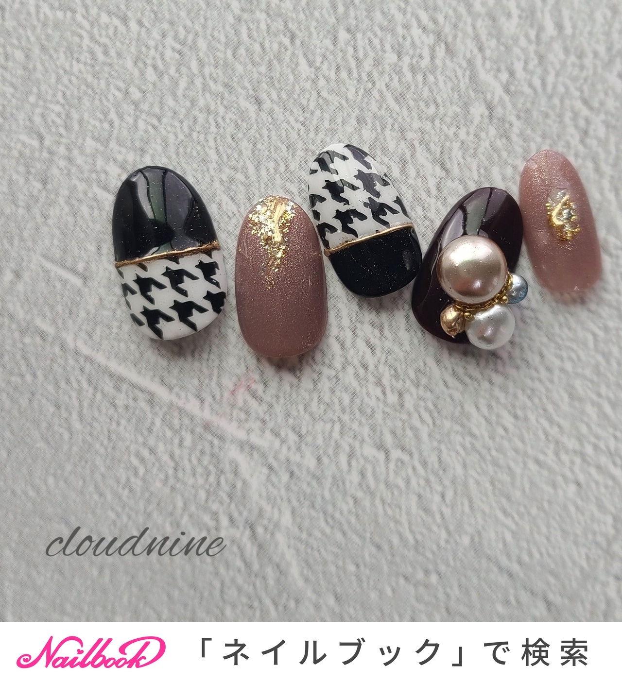 千鳥柄 千鳥格子 のネイルデザイン ネイルブック