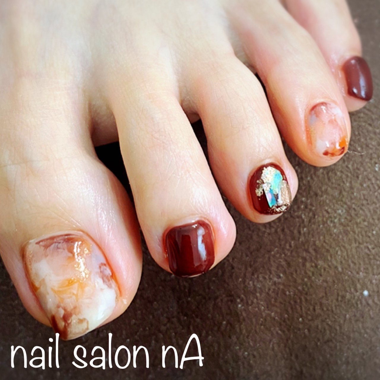 秋 冬 オールシーズン フット シンプル Nailsalonnaのネイルデザイン No ネイルブック