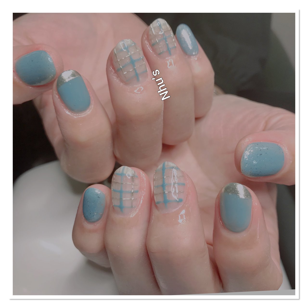 秋 ハンド チェック Nhu S Nailsのネイルデザイン No ネイルブック
