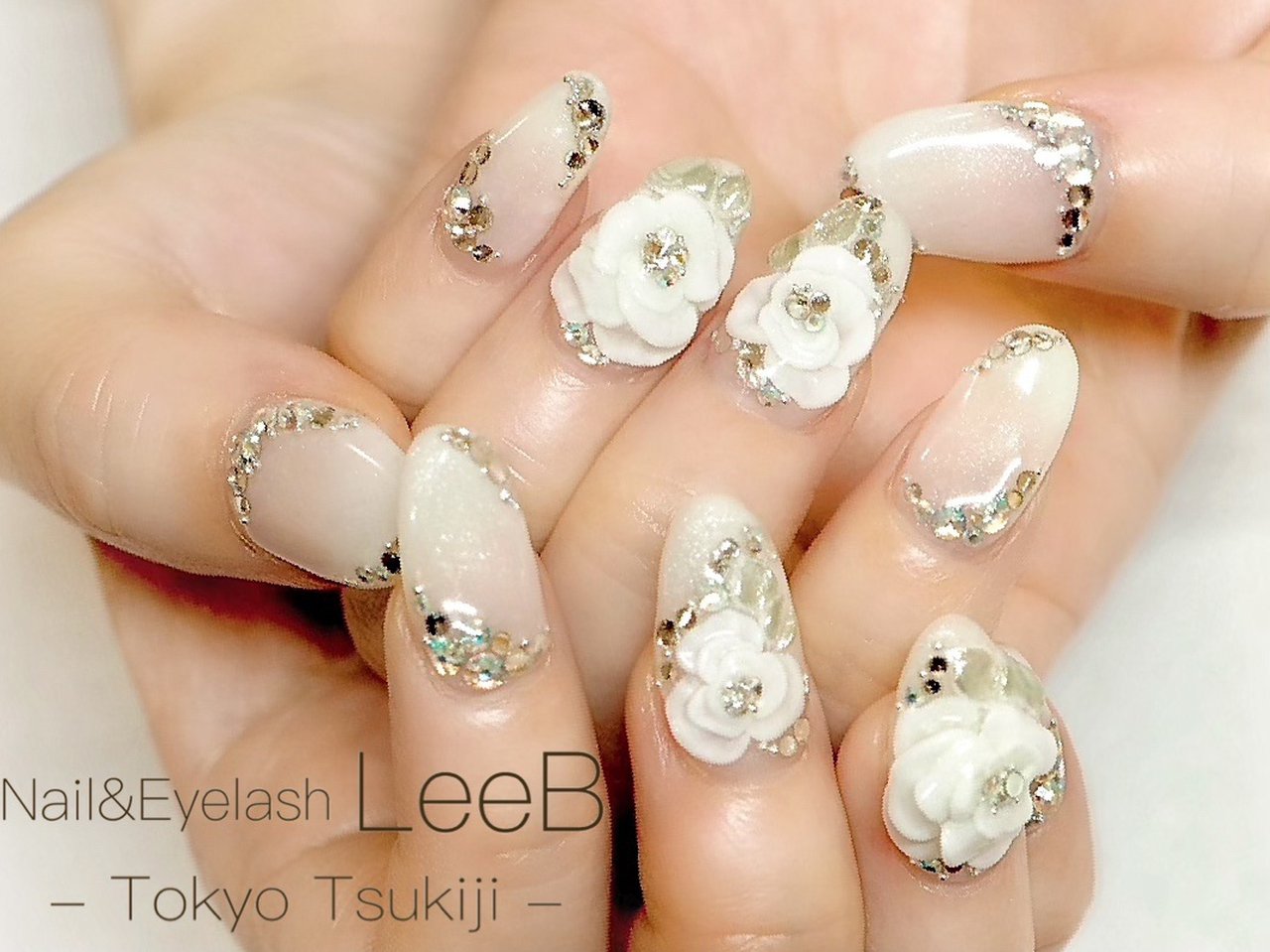 オールシーズン ブライダル パーティー デート フラワー Nail Eyelash Leeb ネイル アイラッシュ リーブのネイル デザイン No ネイルブック