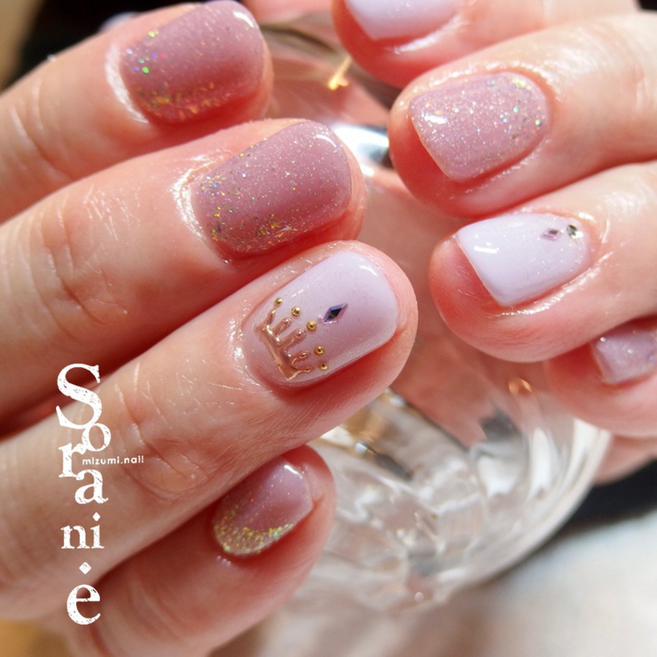 オールシーズン ライブ ハンド ショート ピンク Mizumi Sorani E のネイルデザイン No ネイルブック