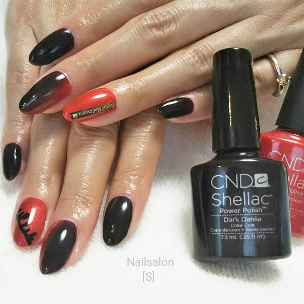 秋 ハロウィン ハンド ミディアム オレンジ シェラックネイル専門店 S のネイルデザイン No ネイルブック