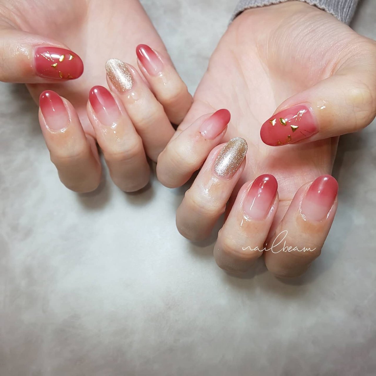 秋 冬 オールシーズン ハンド グラデーション Nailbeamのネイルデザイン No ネイルブック