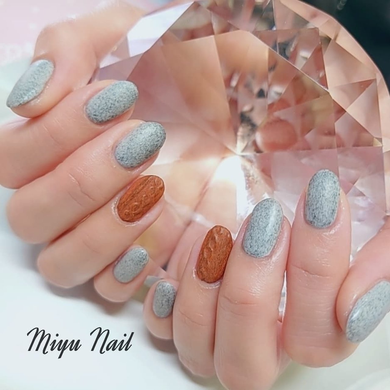 冬 オールシーズン ハンド シンプル ニット Miyu Nailのネイルデザイン No ネイルブック