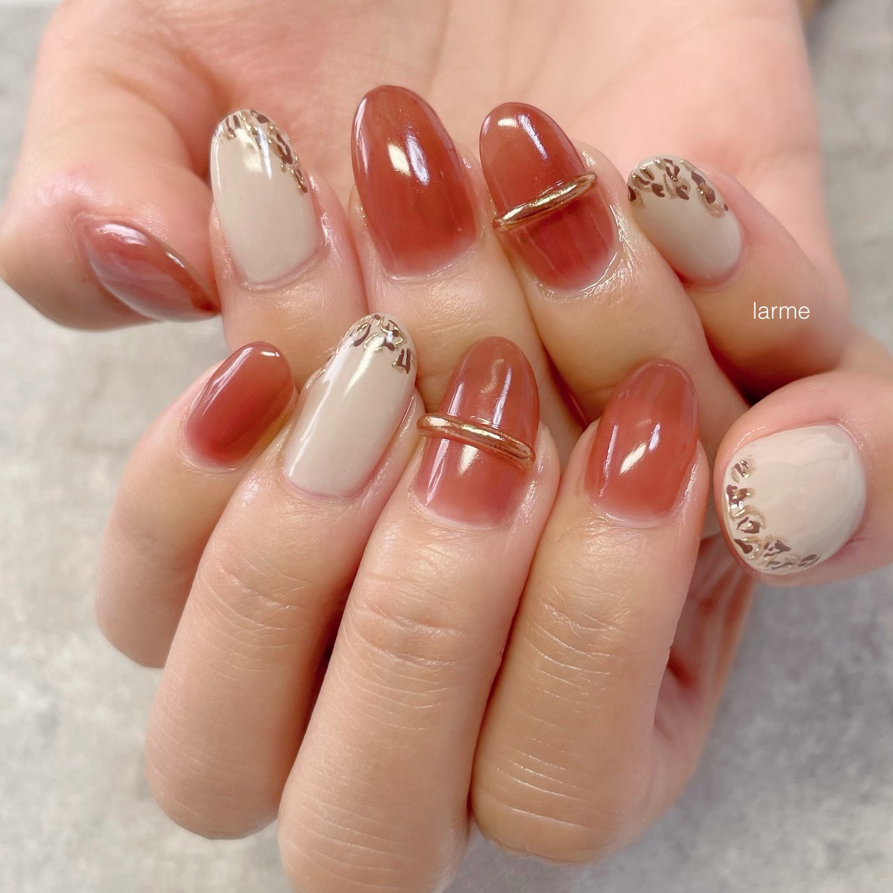 ハンド ベージュ ピンク ブラウン Nailroomlarmeのネイルデザイン No ネイルブック