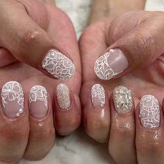 フレンチ レースのネイルデザイン ネイルブック