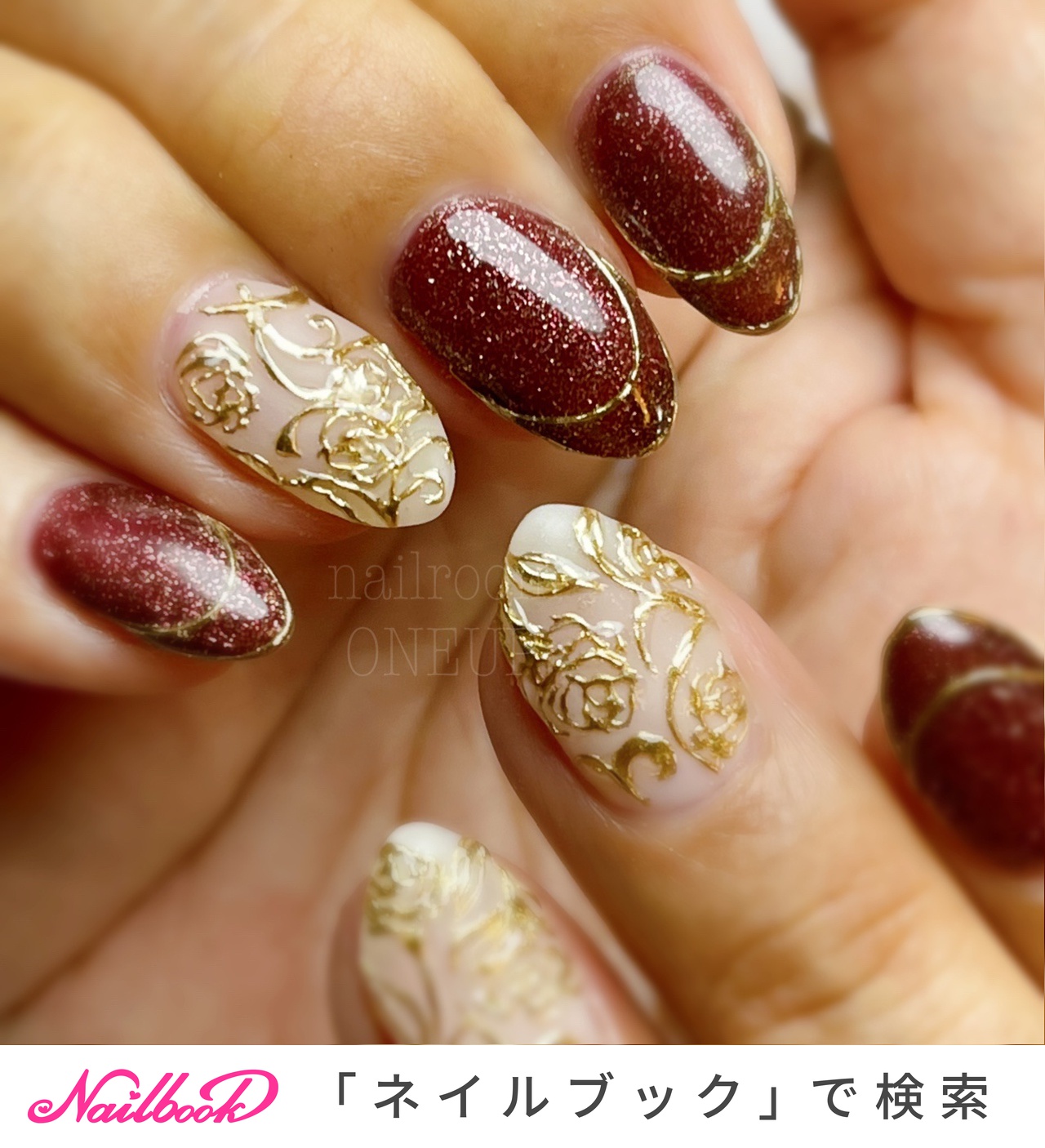 エレガントネイルデザインのネイルデザイン ネイルブック