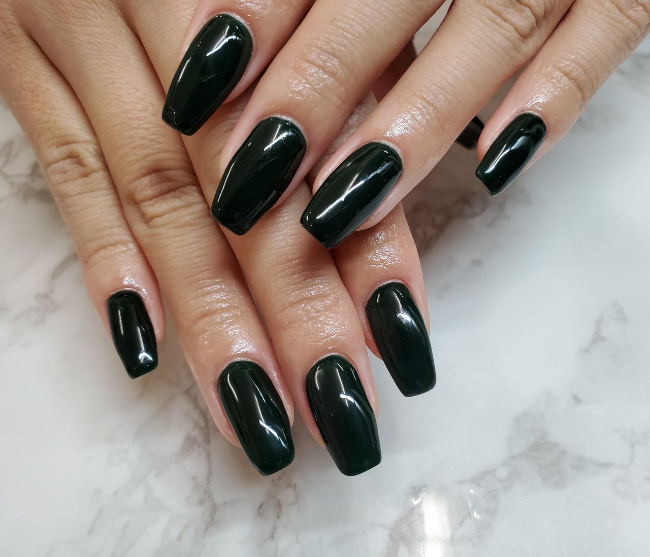 ハンド/シンプル/ワンカラー/ロング/グリーン - Yoshimiのネイル