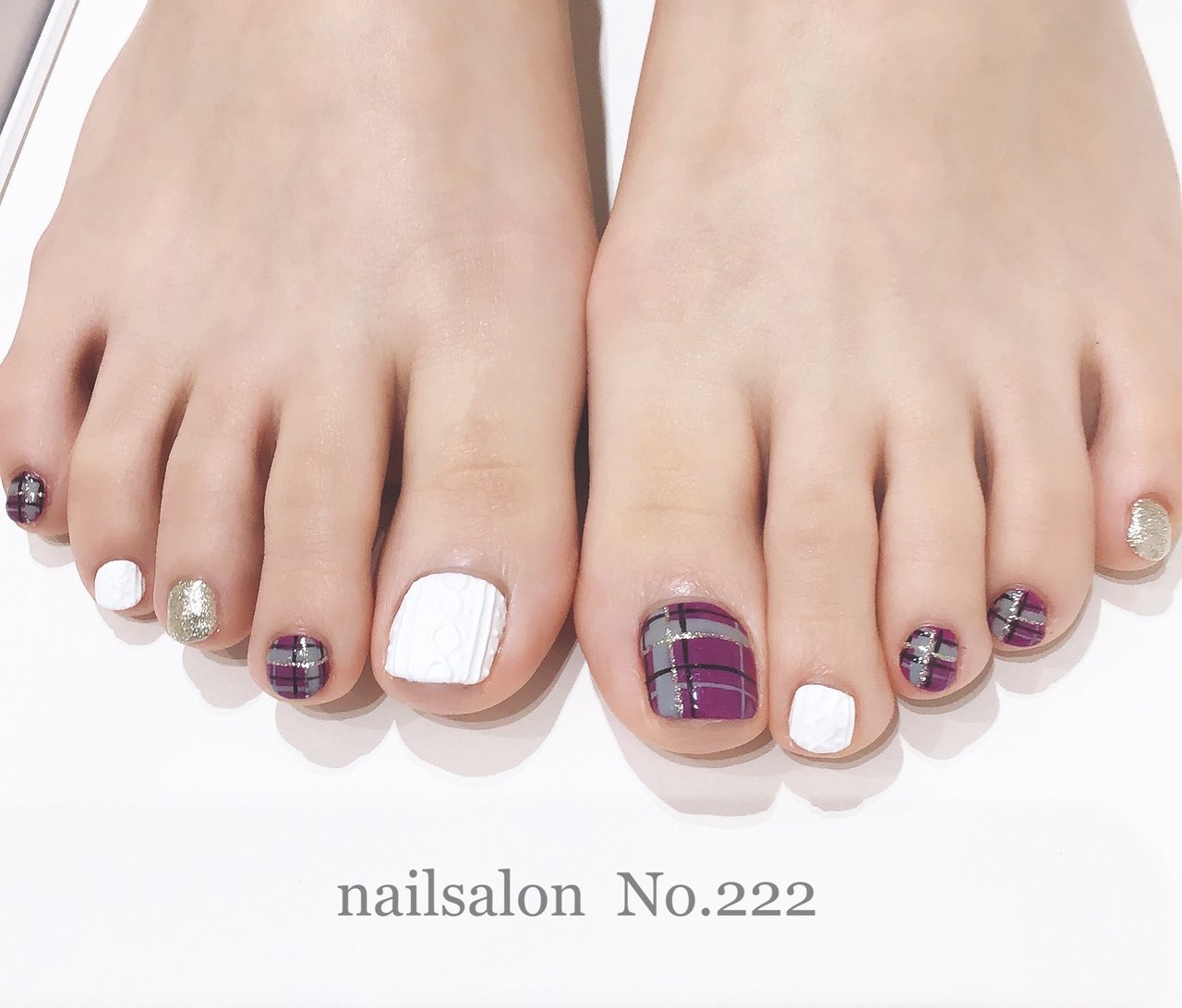 秋 冬 クリスマス 女子会 フット Nailsalon No 222のネイルデザイン No ネイルブック