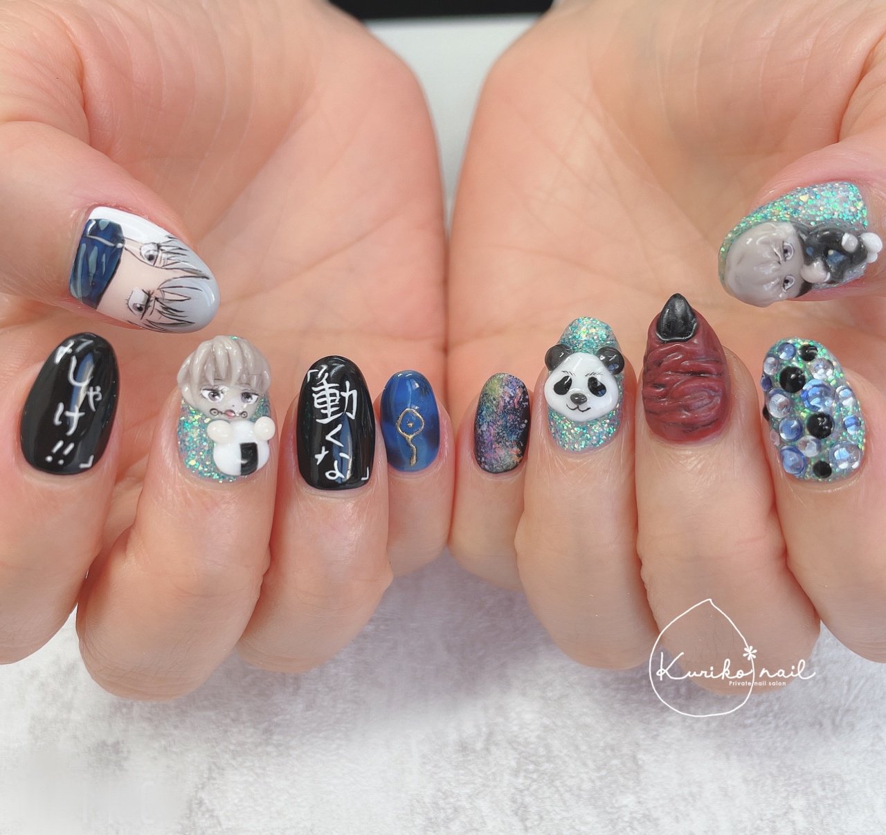 オールシーズン ハンド 痛ネイル キャラクター 3d Kuriko Nailのネイルデザイン No ネイルブック