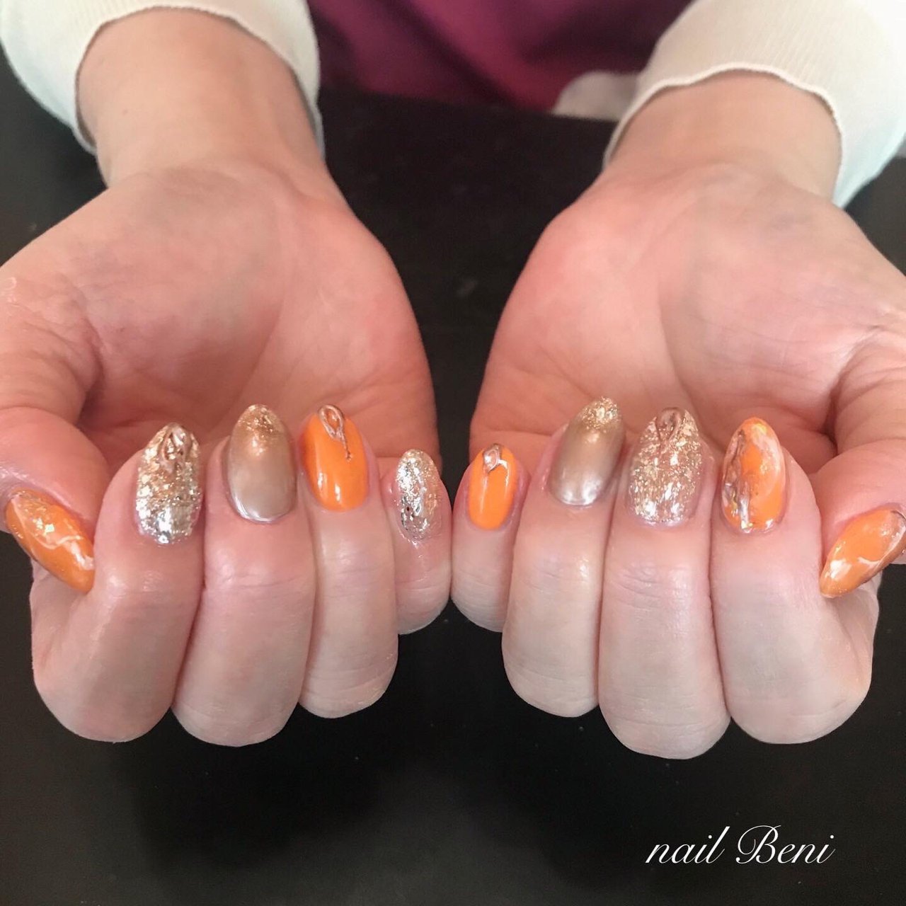 秋 ハロウィン パーティー 女子会 ハンド Nail Salon Beni ネイルサロン ベニのネイルデザイン No ネイルブック