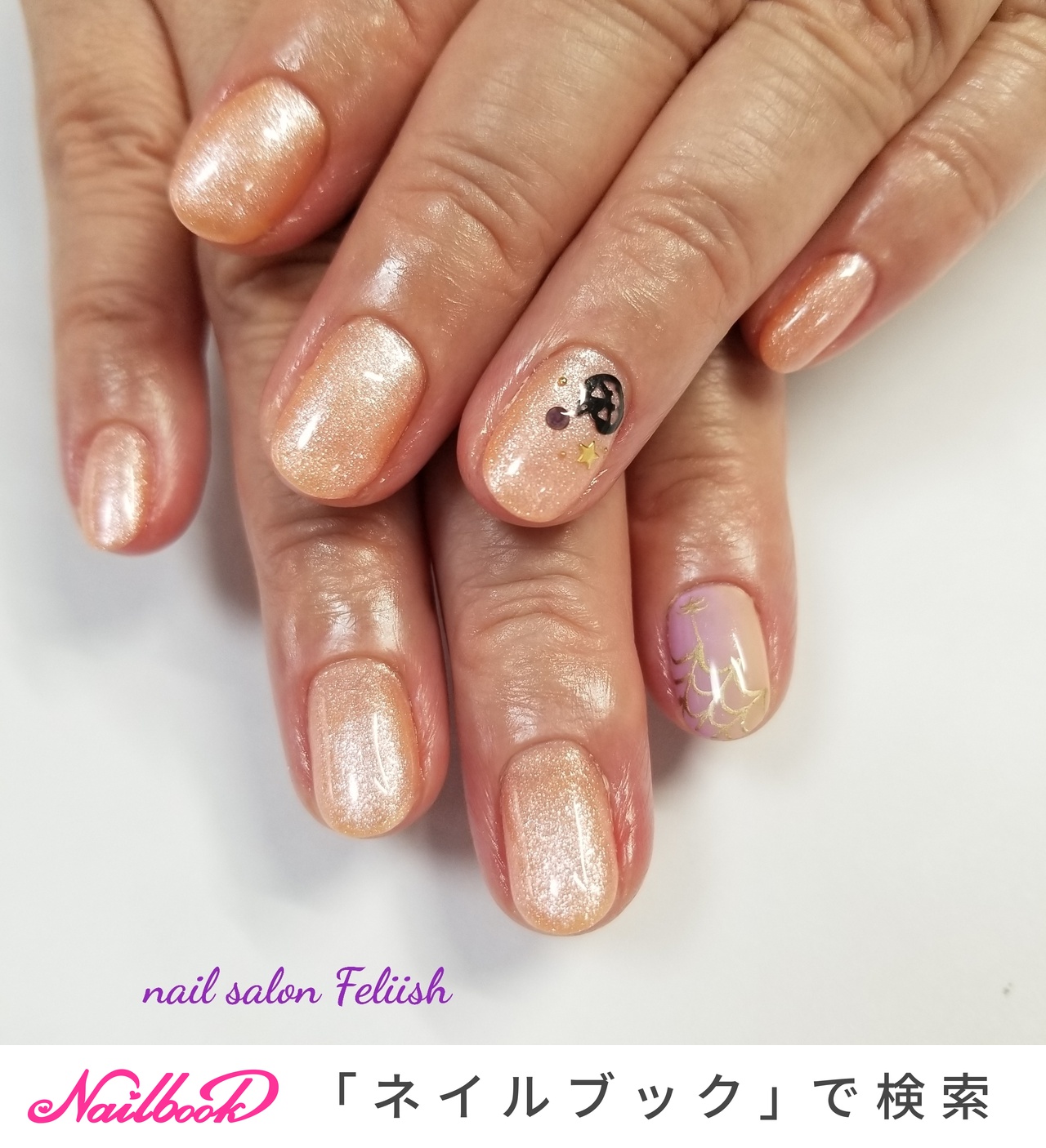 オレンジ ビビッドのネイルデザイン ネイルブック