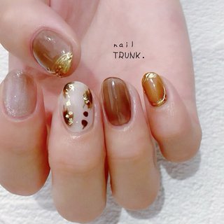 ピンク 白べっ甲のネイルデザイン ネイルブック