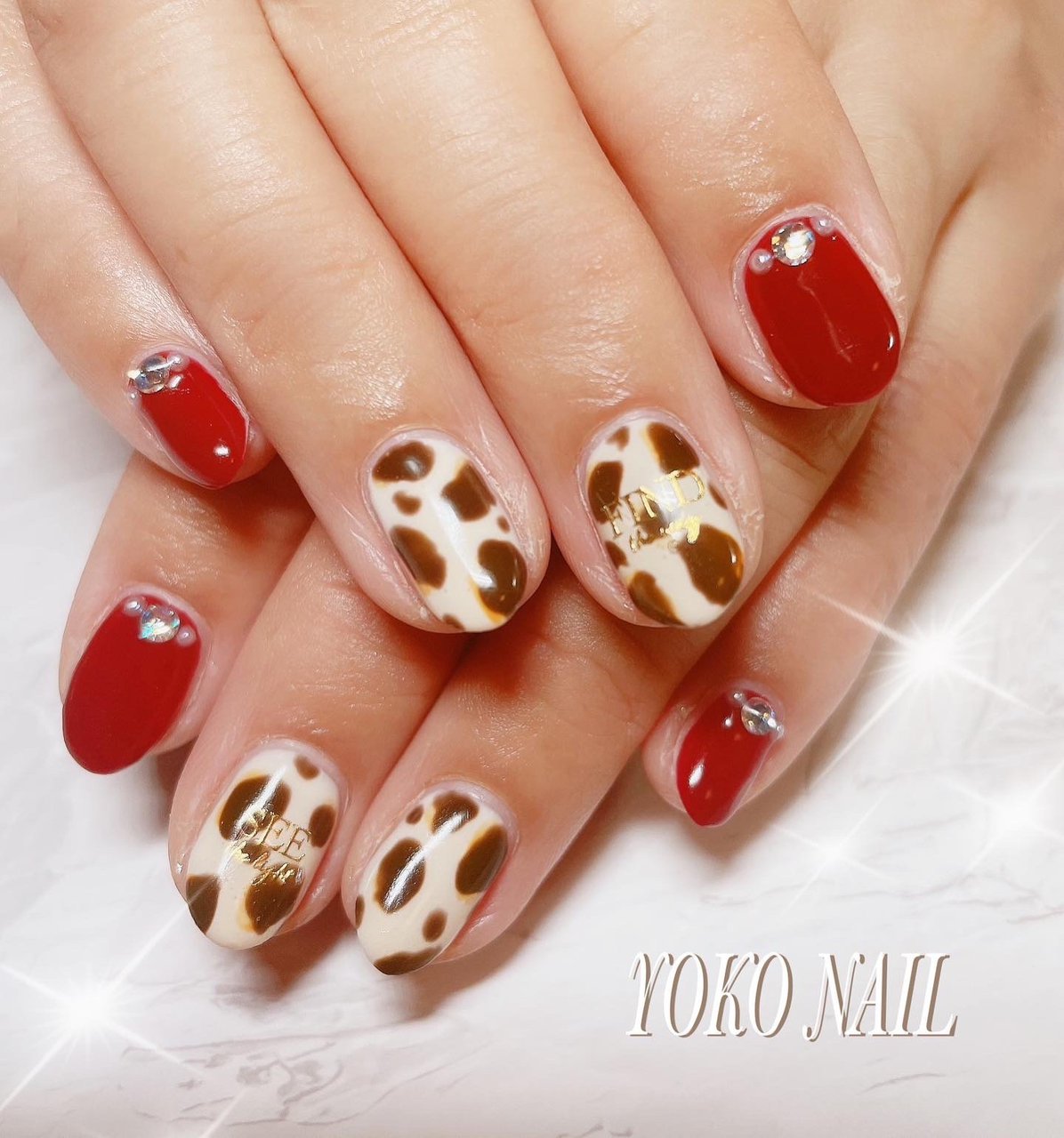 秋 冬 バレンタイン デート アニマル柄 Yoko Nailのネイルデザイン No 6802957 ネイルブック