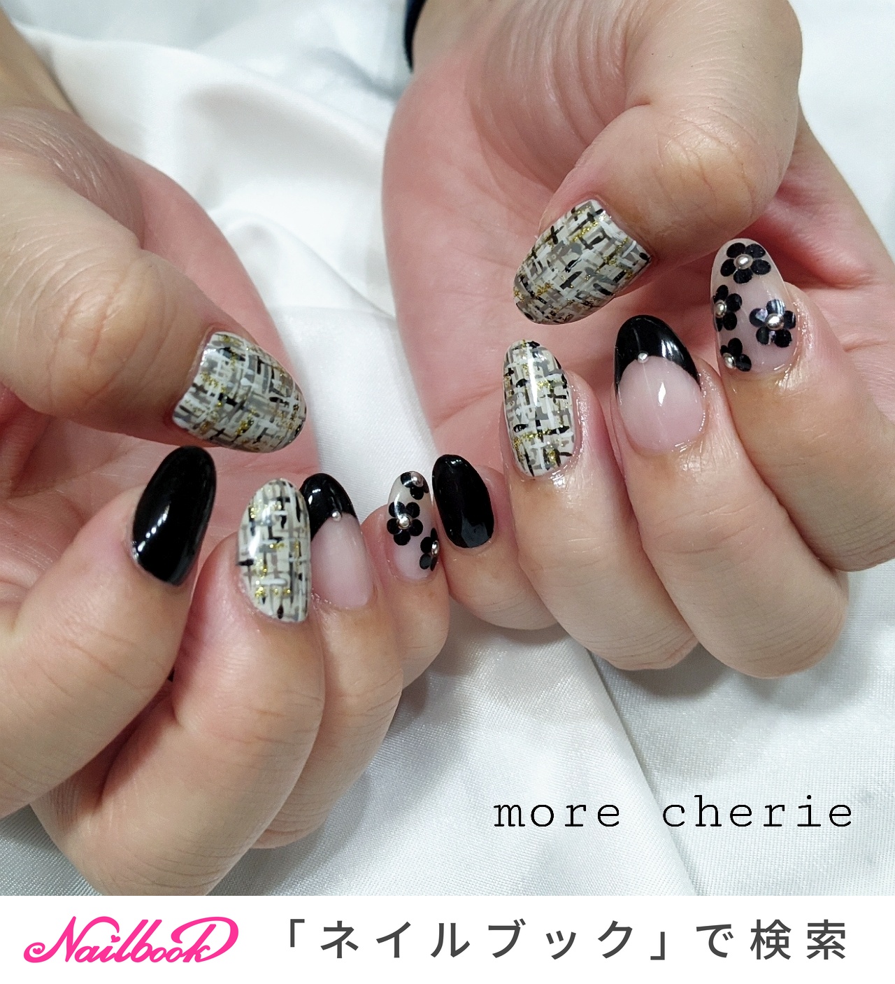 21年 新着順 グレー 黒フレンチのネイルデザイン ネイルブック