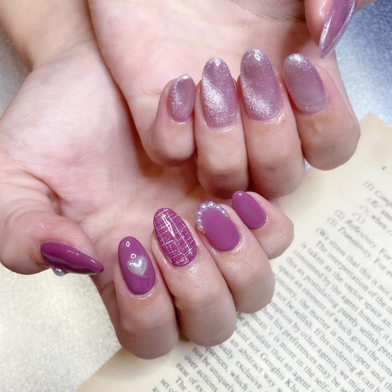 冬 クリスマス ハンド レッド パープル Noirougeのネイルデザイン No ネイルブック