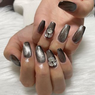 茶色ネイルのネイルデザイン ネイルブック