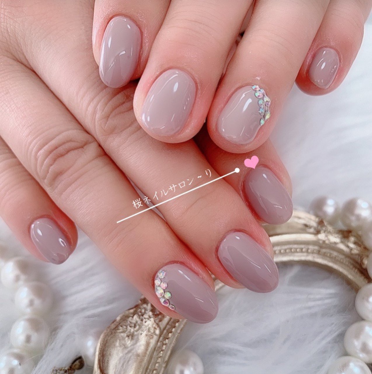 ハンド ワンカラー ジェルネイル お客様 桜ネイルサロン りさんのネイルデザイン No ネイルブック