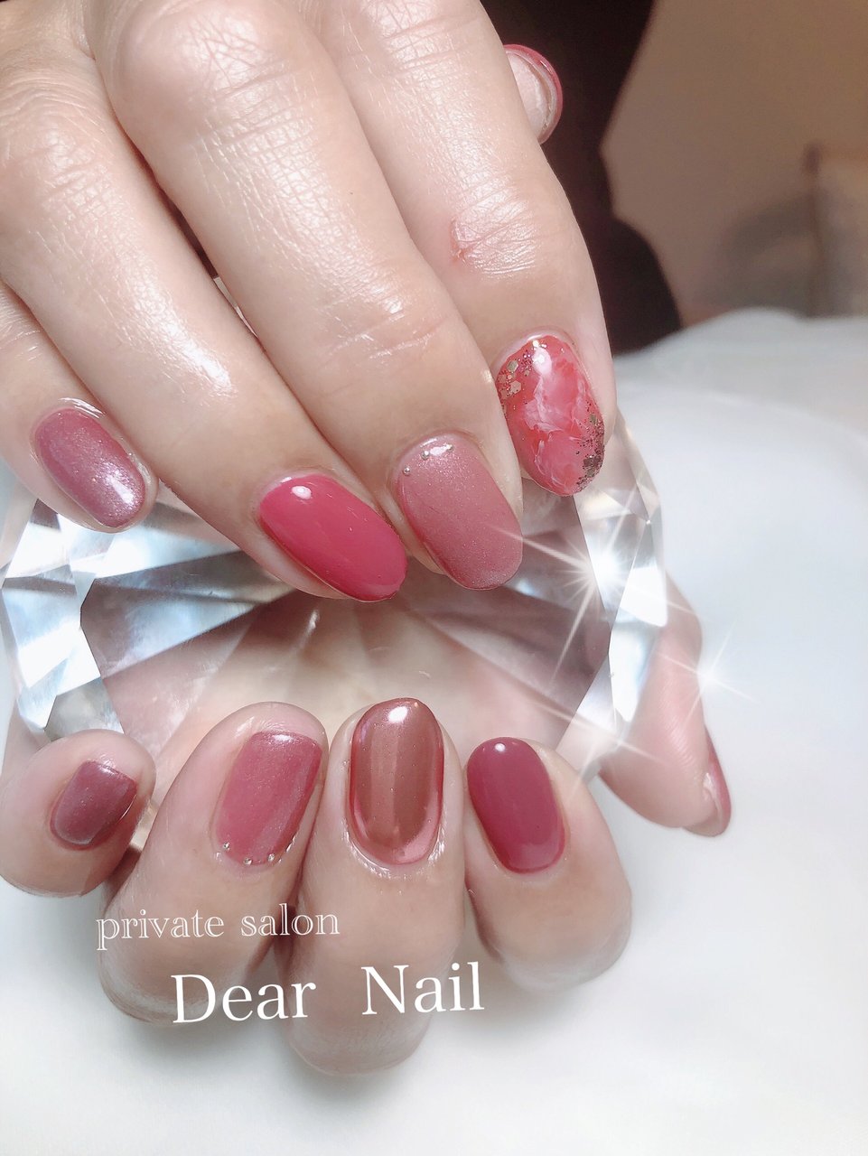 秋 冬 ハンド ワンカラー タイダイ Dearnail39のネイルデザイン No ネイルブック