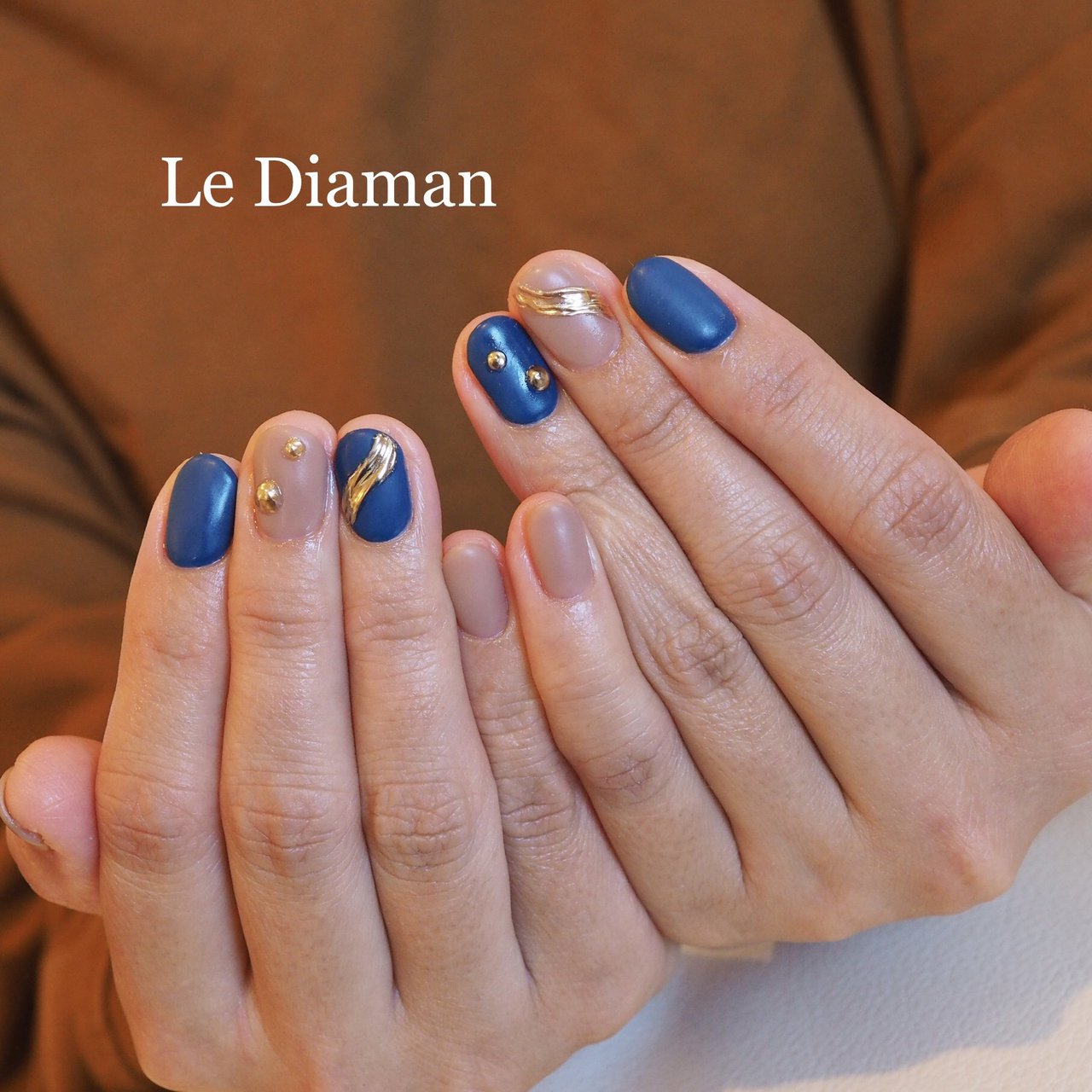 秋 冬 ハンド ワンカラー ニュアンス Le Diamanのネイルデザイン No ネイルブック