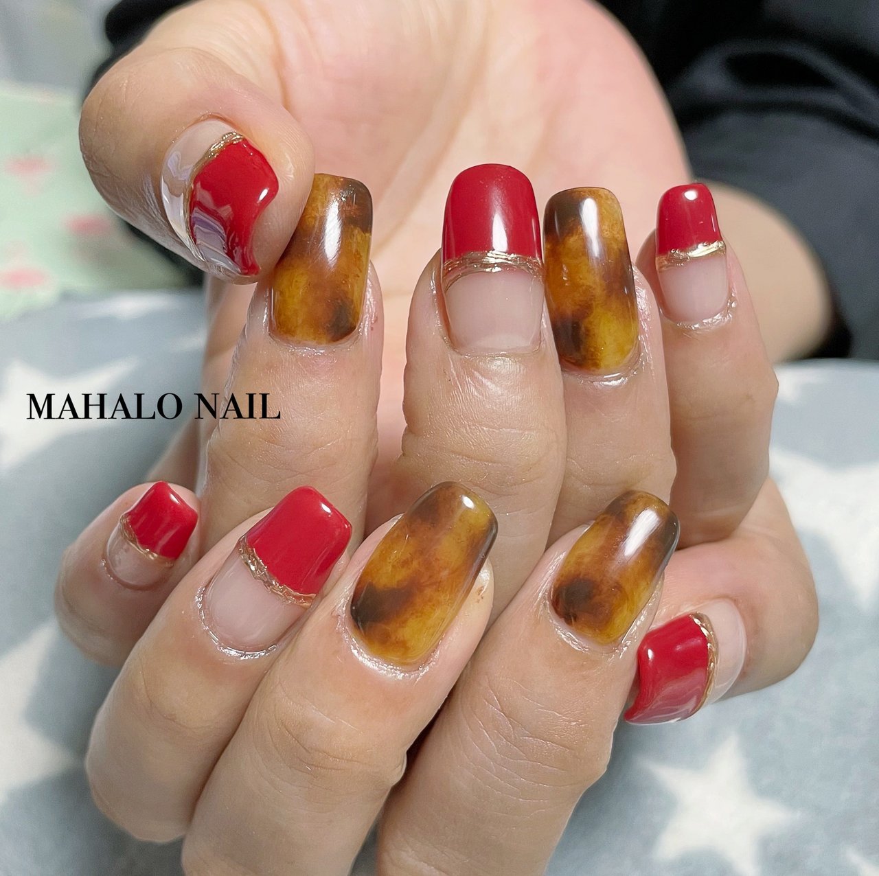 レッド ブラウン Mahalo Nailのネイルデザイン No ネイルブック