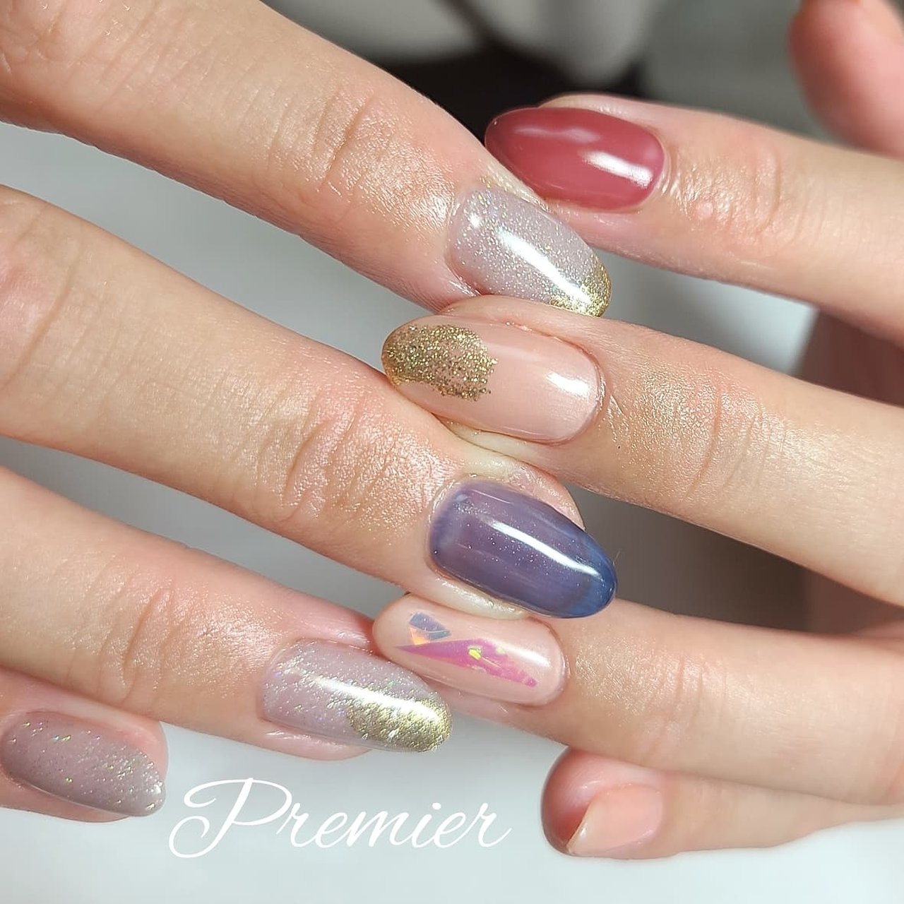 秋 オールシーズン オフィス 女子会 ハンド プルミエのネイルデザイン No ネイルブック