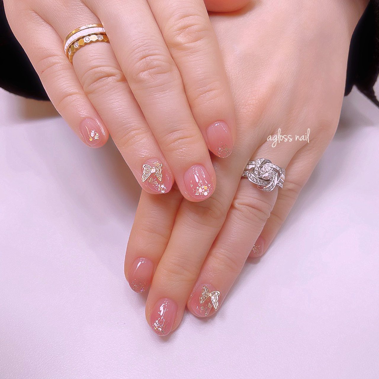 春 秋 冬 ブライダル ハンド Agloss Nailのネイルデザイン No ネイルブック