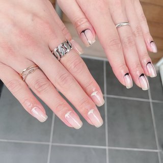 白黒ネイルのネイルデザイン ネイルブック