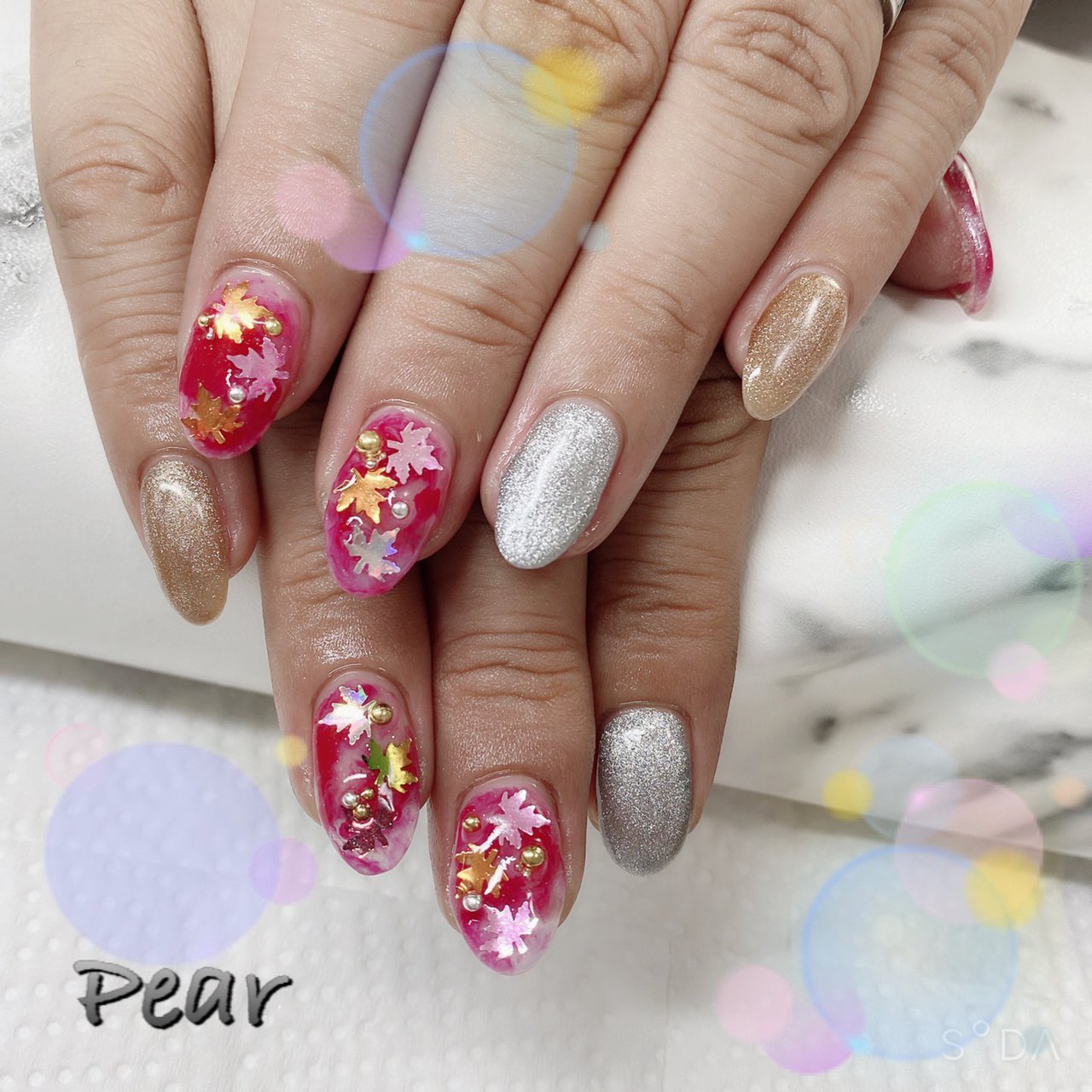 秋 オフィス デート 女子会 ハンド リヨウのネイルデザイン No ネイルブック